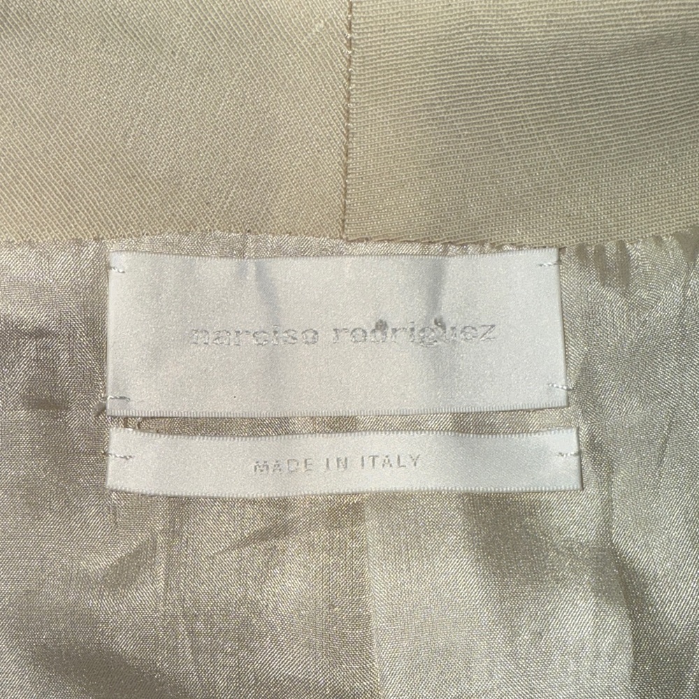 Narciso Rodriguez Cream Trench Coat - Picture 2 of 12